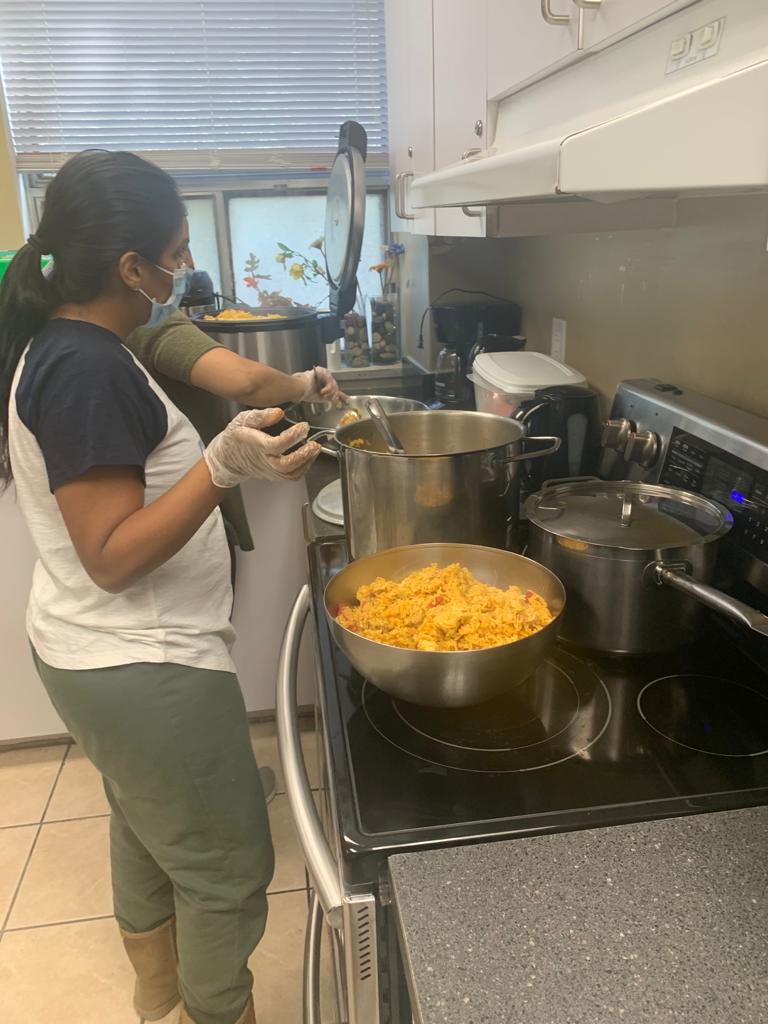 picture of a lady preparing food